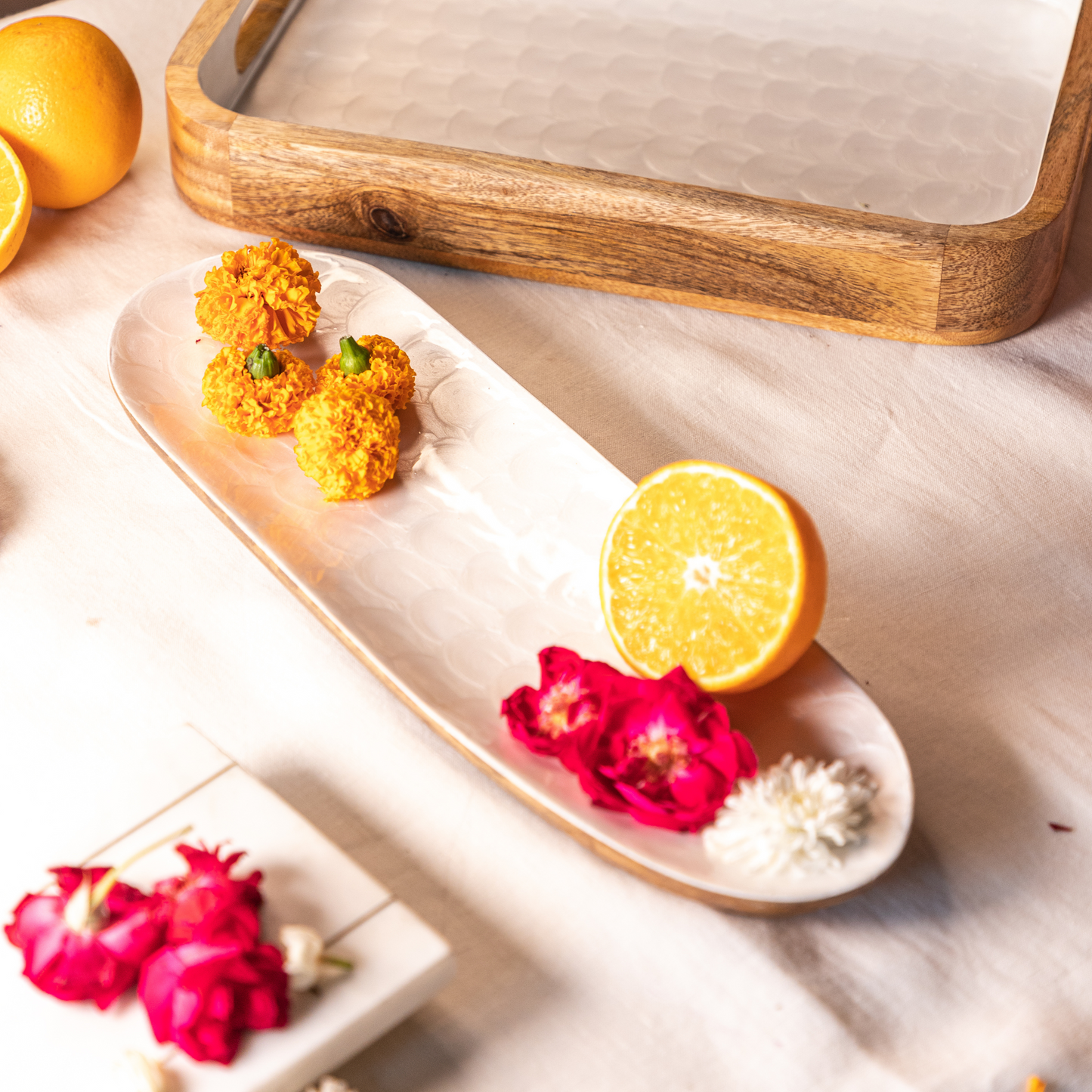 Pearl Enamel Serving Platter