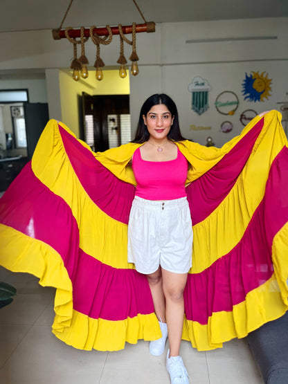 Yellow And Pink Superhero Cape