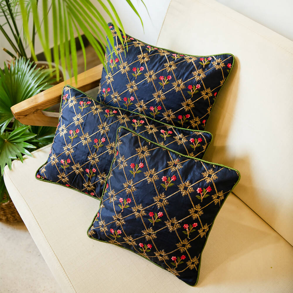 Amara All-Over Embroidered Cushion Cover