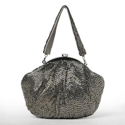 Silver Cutdana Glam Batua Bag