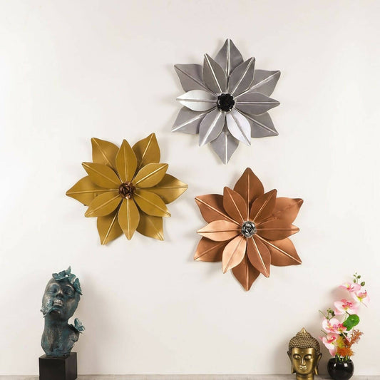 Flower Shape Wall Decor Set of 3