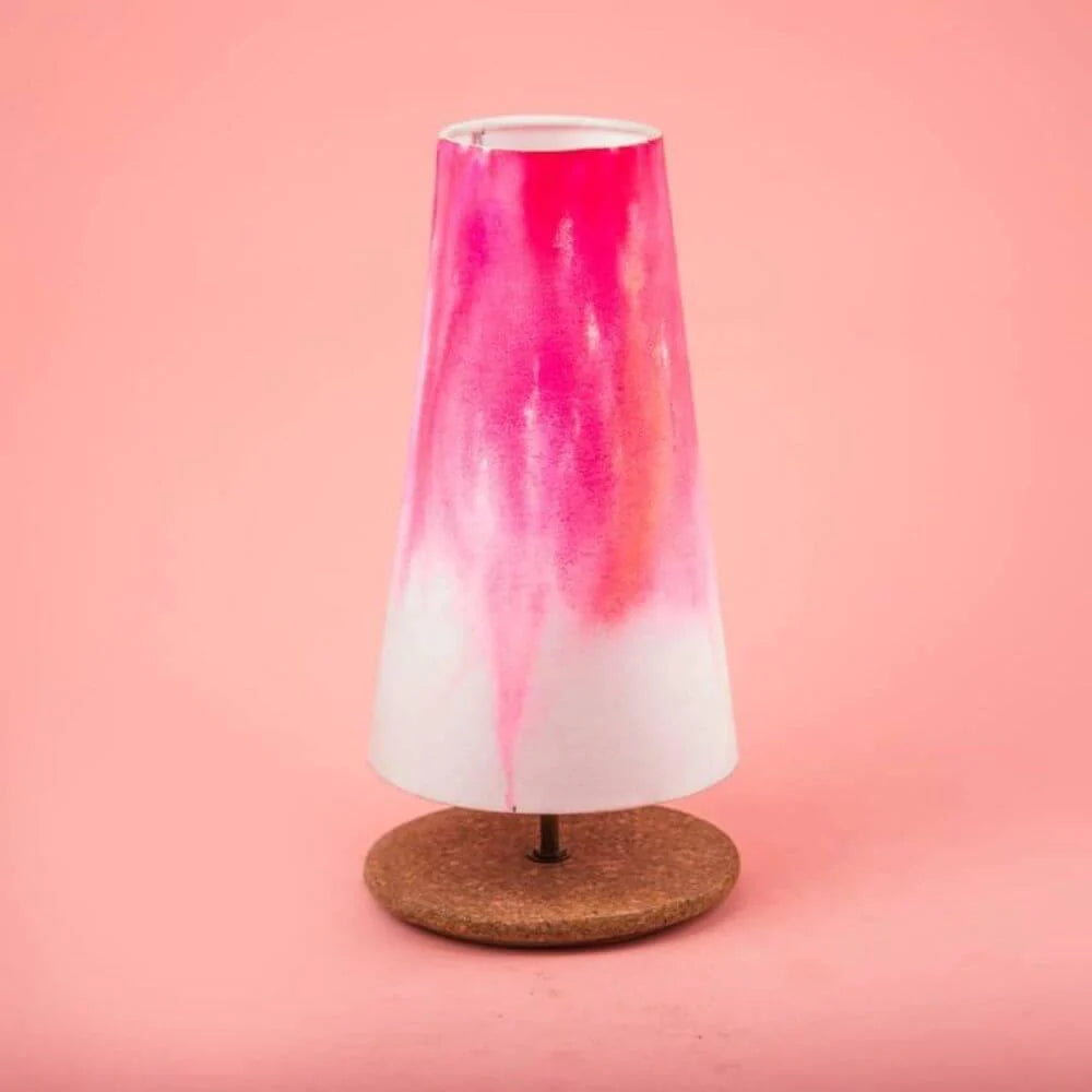 Cone Table Lamp - Pink Ombre Lamp Shade