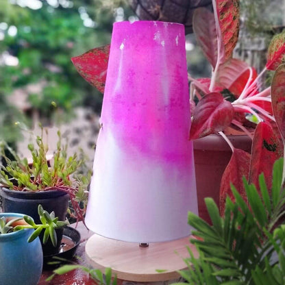 Cone Table Lamp - Pink Ombre Lamp Shade