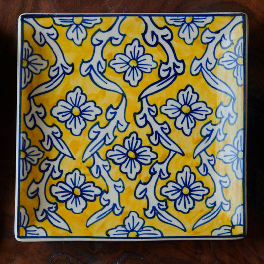 Yellow Square Plate