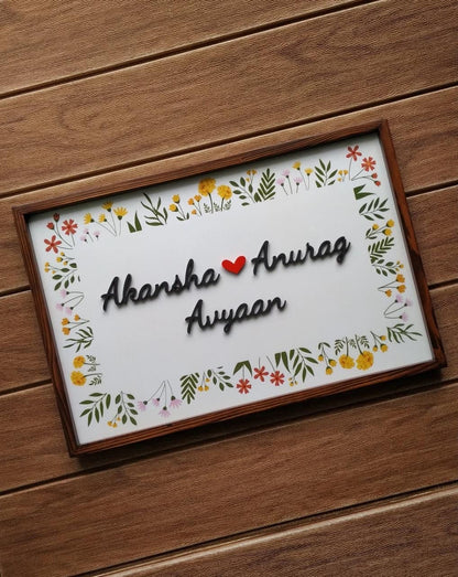 Floral Bliss Name Sign