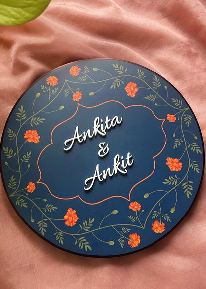 Marigold Round Name Sign