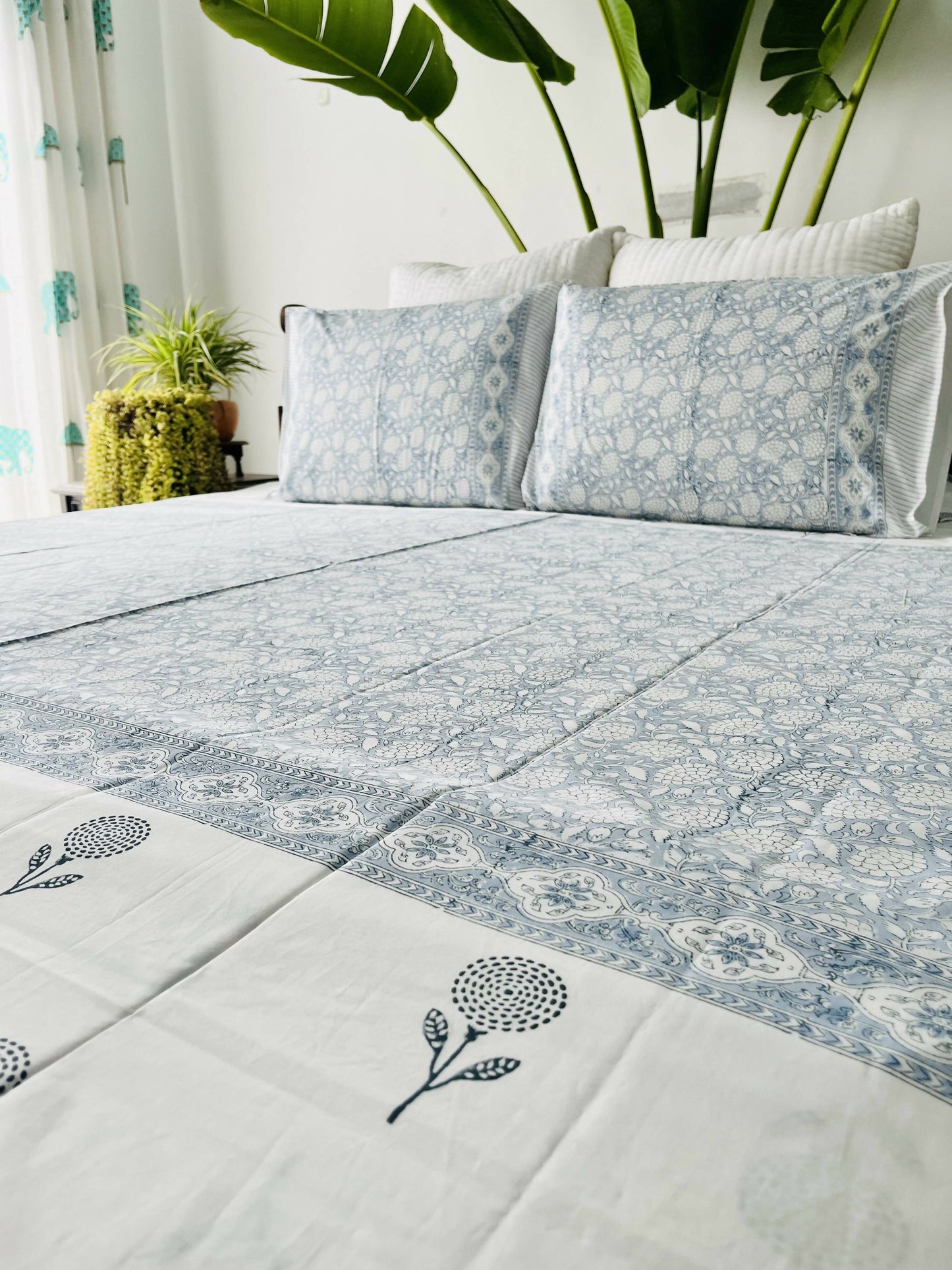 Aasma Block Printed Cotton Bedsheet