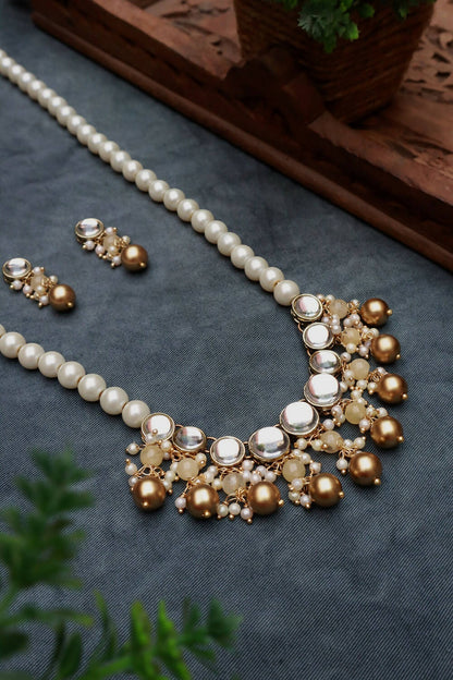 Stone and Kundan Long Necklace