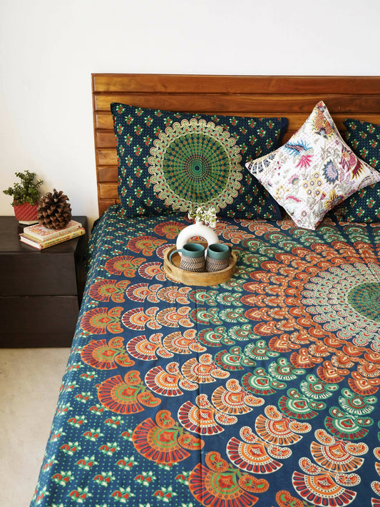 Mandala Jumbo Size Double Bed Bedsheet