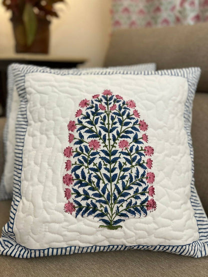 Quilted Cushion Cover| Ethnic Elegance