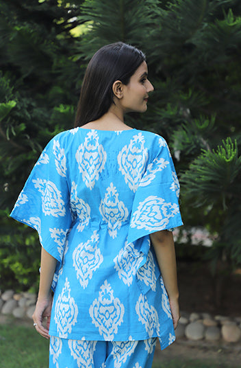 Chamelli Hand Block printed Kaftan Jammies