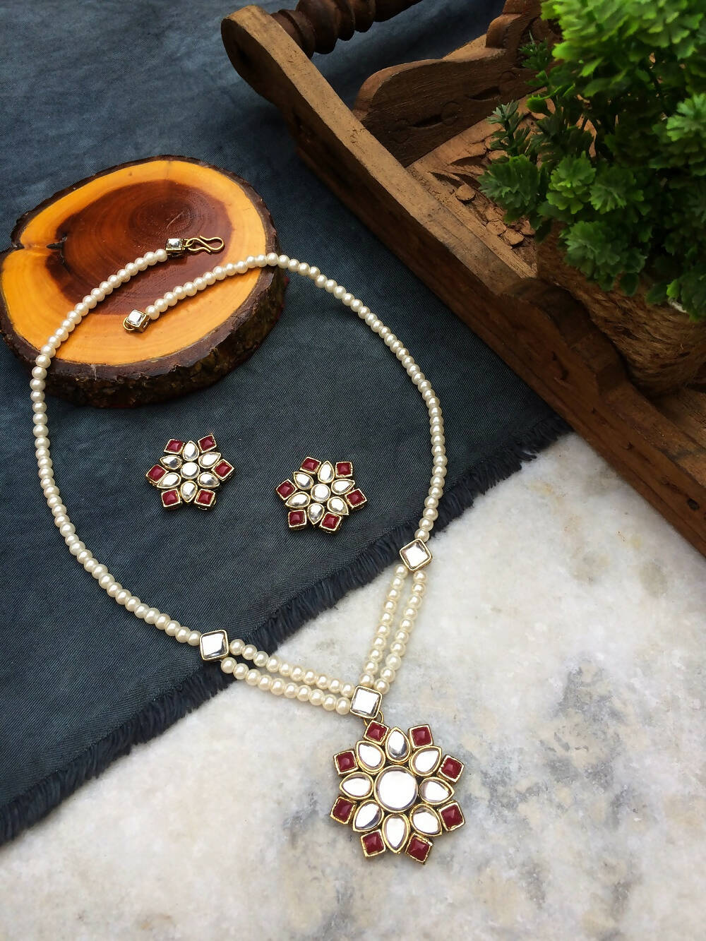Mandala Pendant and Earrings Set