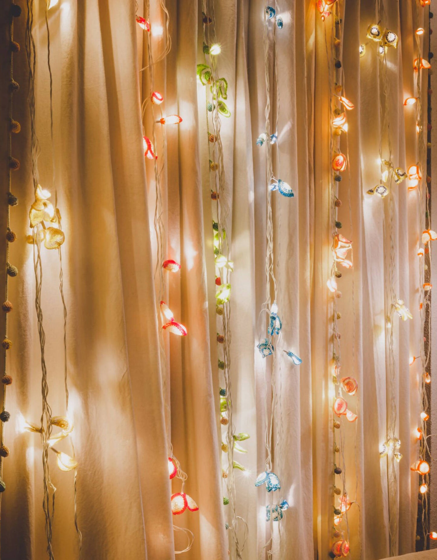 LED String Lights Purple Lily Bougainvillea