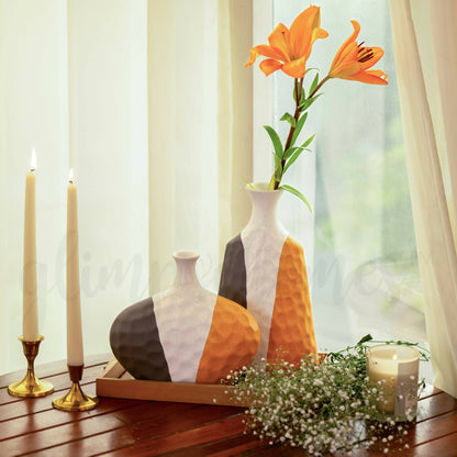 Slate & Sunshine Ceramic Vase Set