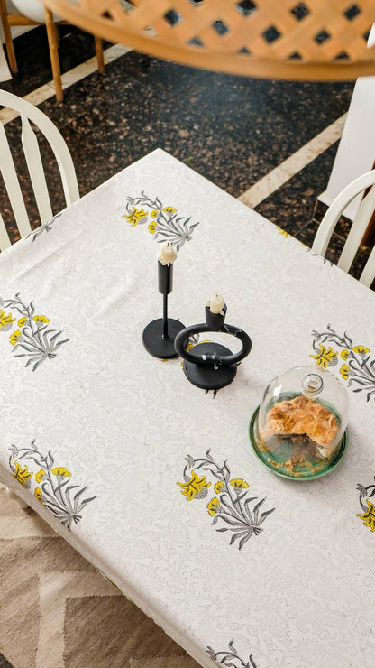 Ochre Falling Flower Wipeable & Anti-slip Tablecover - RECTANGLE