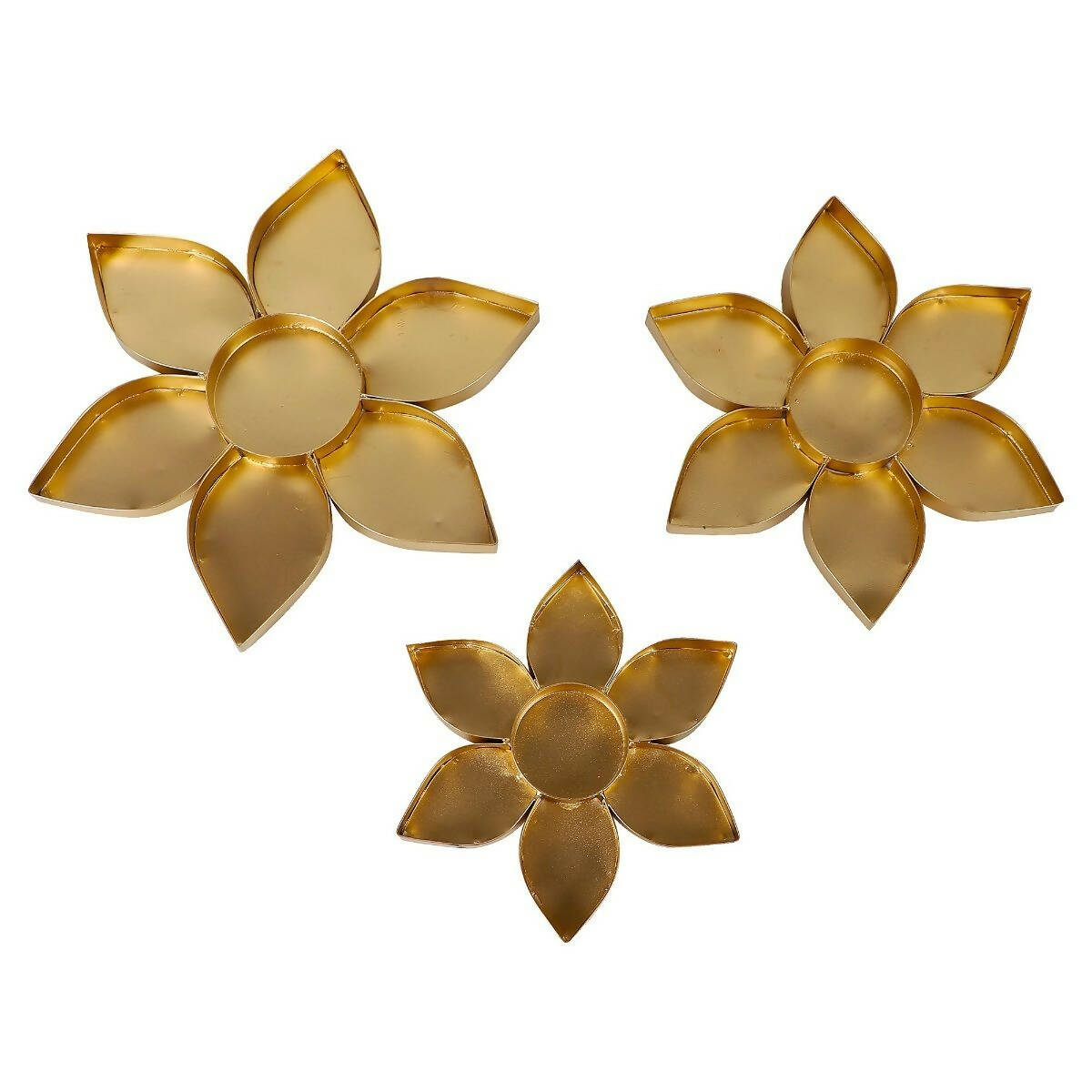 Flower Shape Decorative Platter (Set of 3)