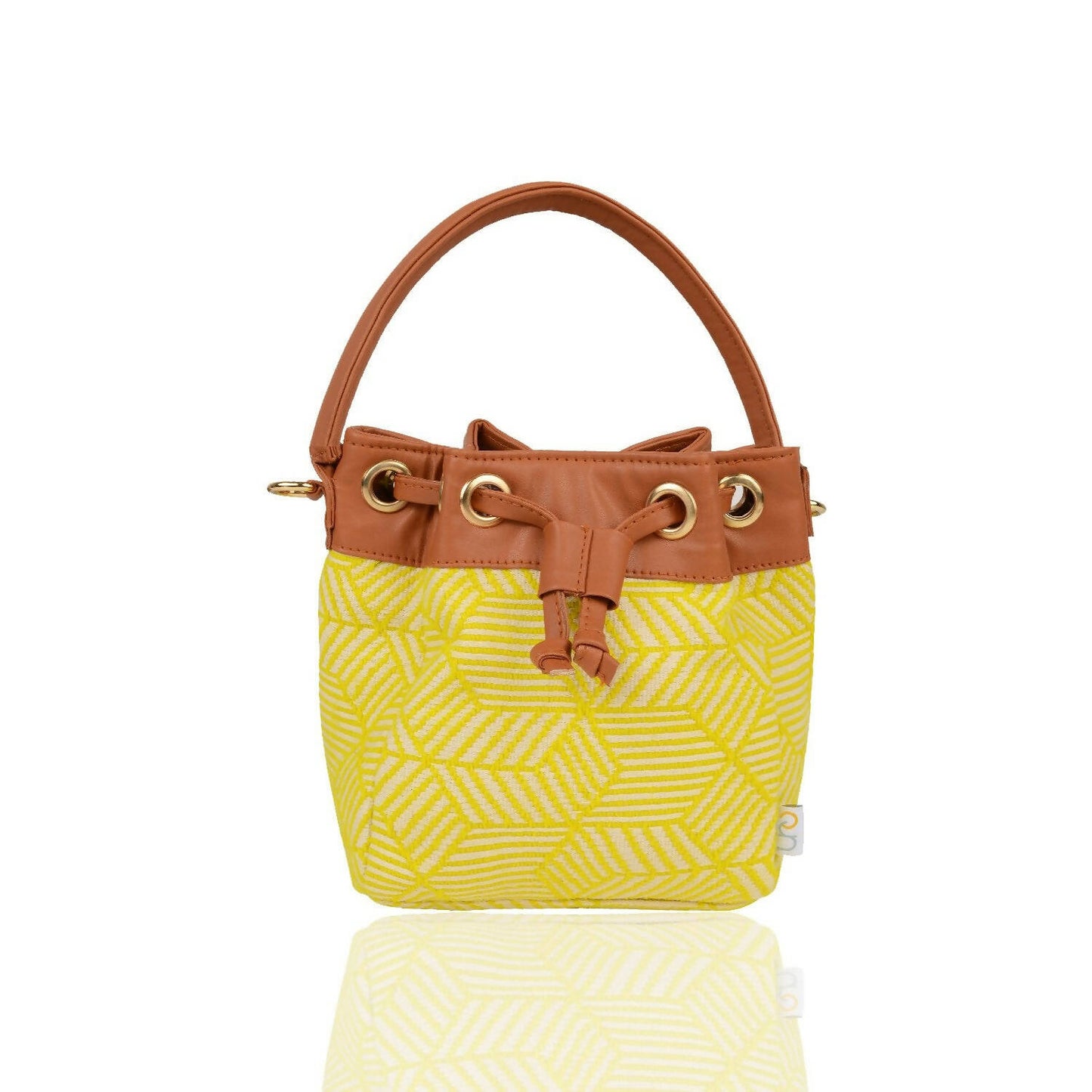 Yellow Mini Drawstring Bag