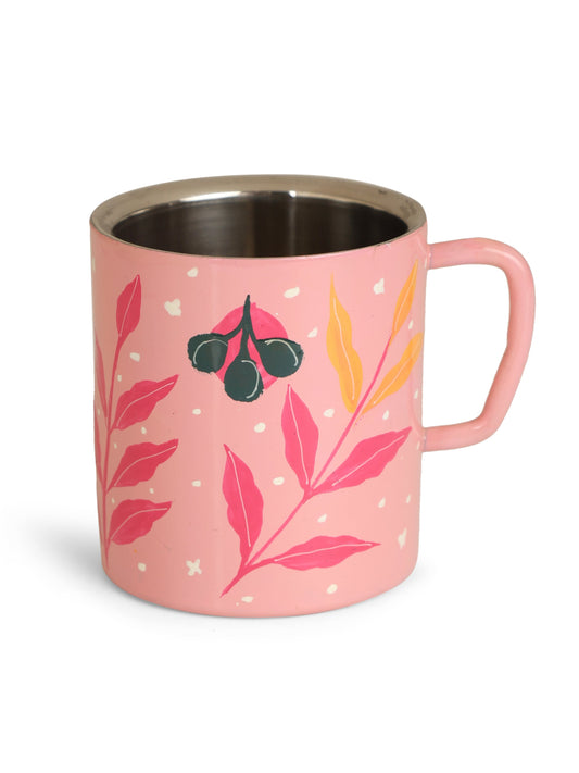 Blooming Pink Double Walled Coffe Mug