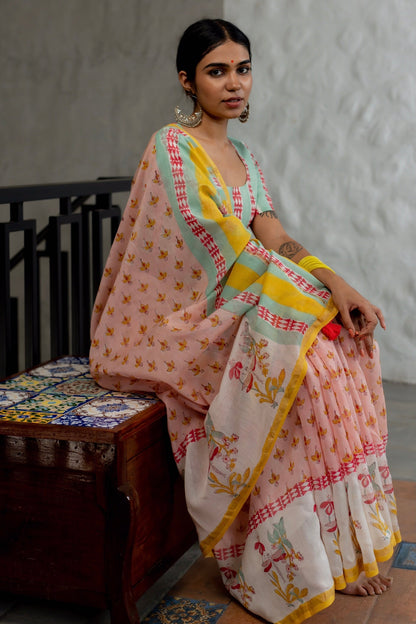 Amaltas Chanderi Saree