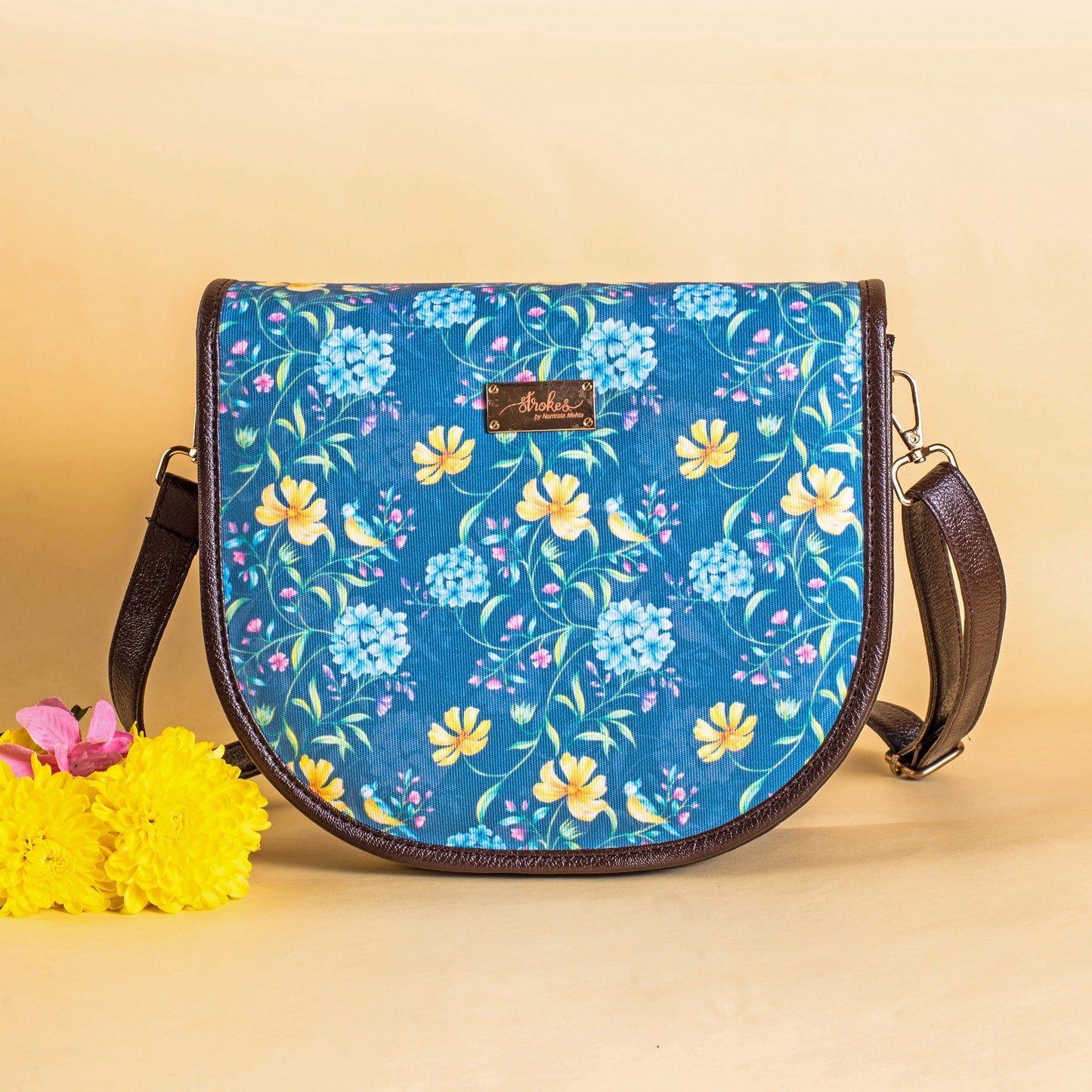 Vintage Blooms Flap Sling Bag