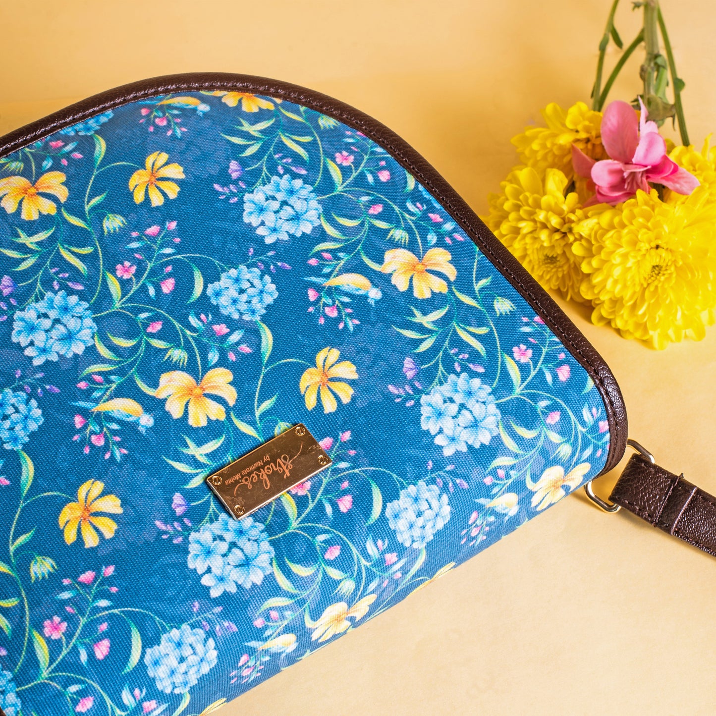 Vintage Blooms Flap Sling Bag