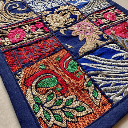Dark Blue Patchwork Table Mats (Set Of 2)