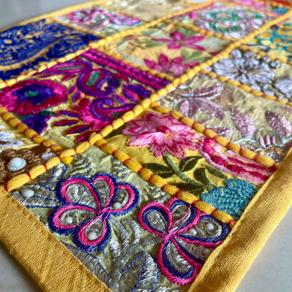 Yellow Patchwork Table Mats (Set Of 2)