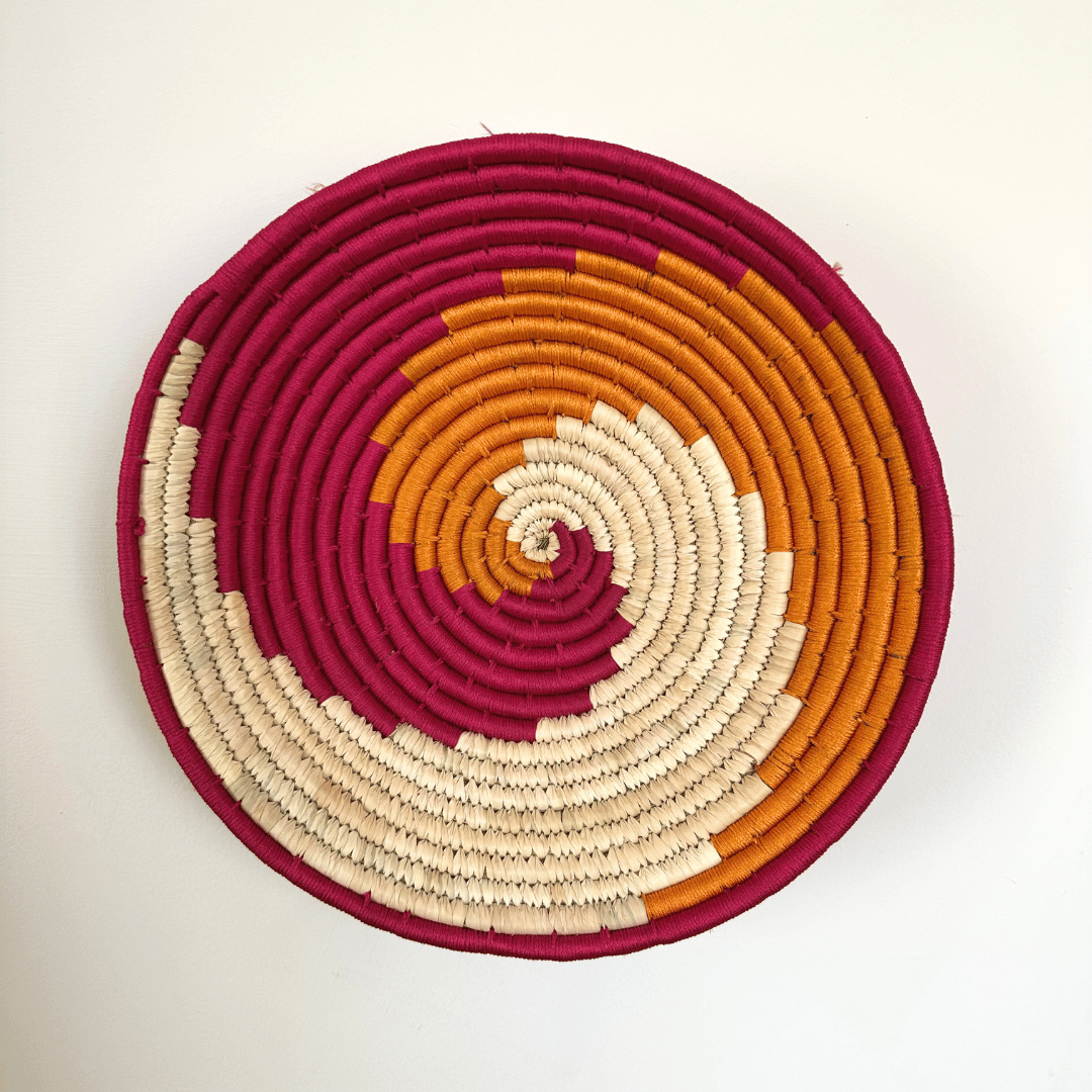 Sherbet Wave Sabai Wall Basket