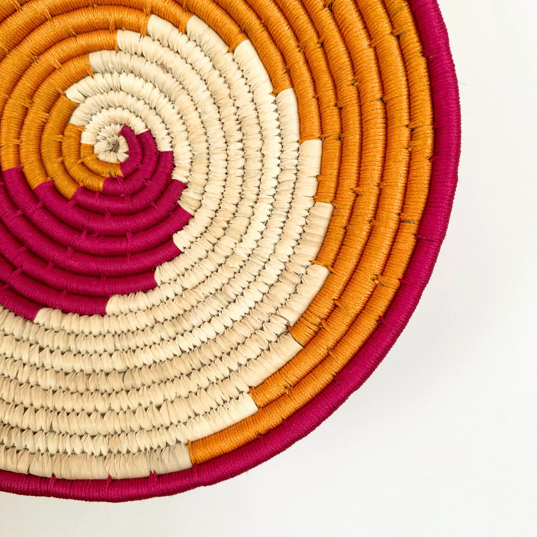 Sherbet Wave Sabai Wall Basket