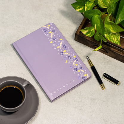 The Lavender Wildflower - Designer Hard Cover Notebooks