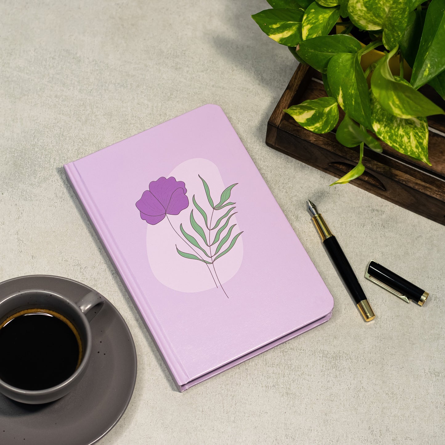 Violet Bloom - Designer Hard Cover Notebooks