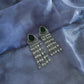 Glass Drop Tassel Earrings