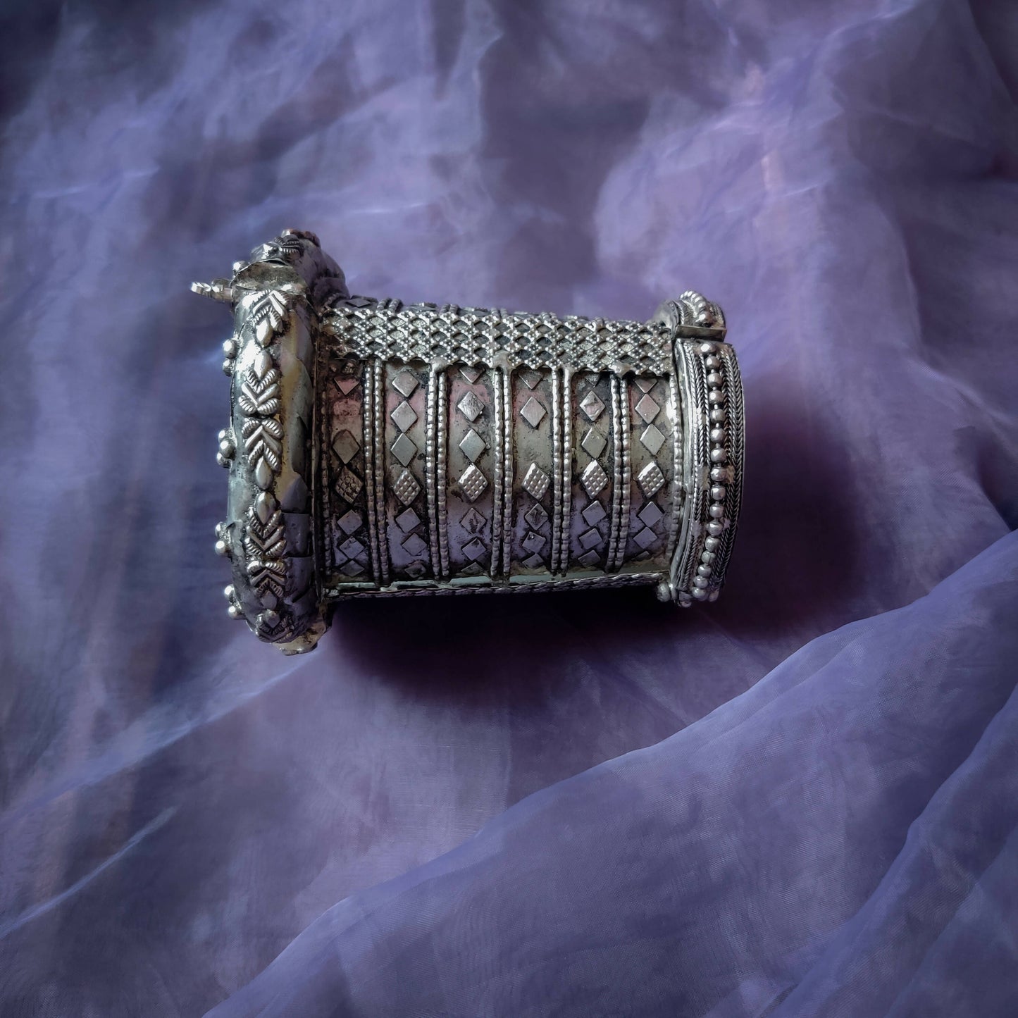 Silver Diamond Cuff