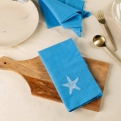 Starfish Soiree Cotton Slub Napkins