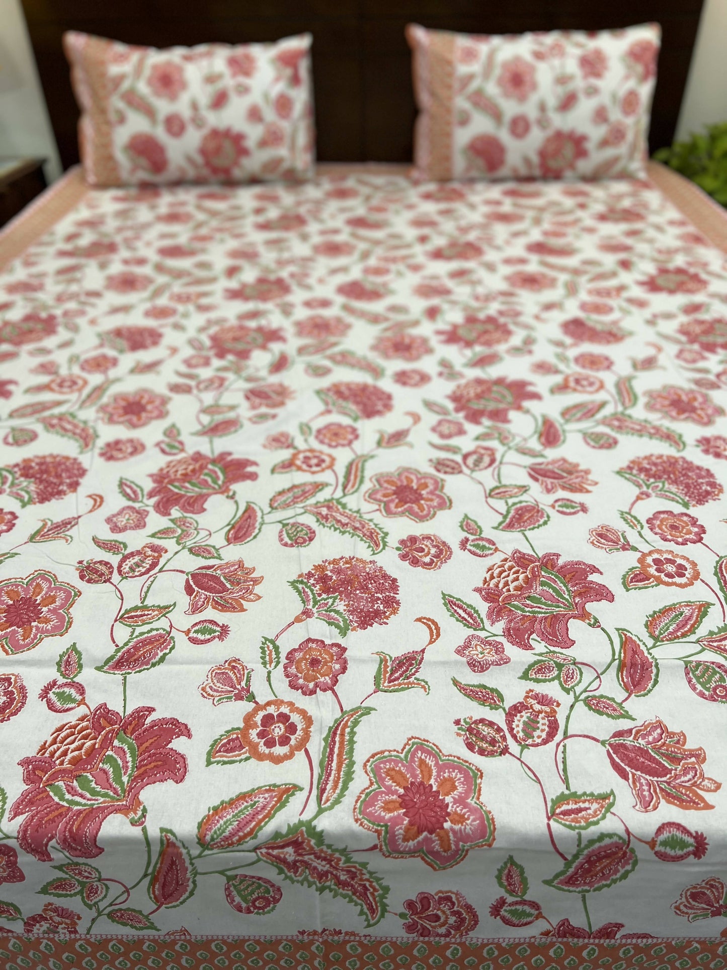 King Size | 90*108 Inches | Pink Floral