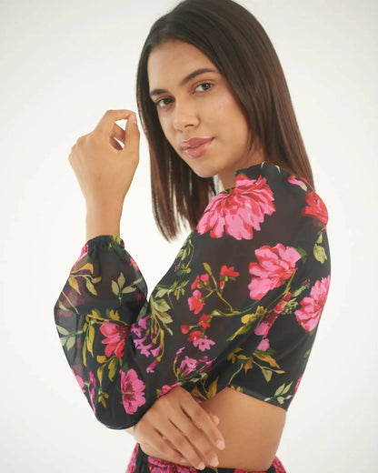 Floral Fantasy - One Shoulder Floral Dress