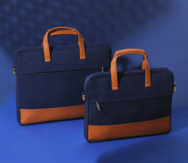 Solid Navy Blue Laptop Bag