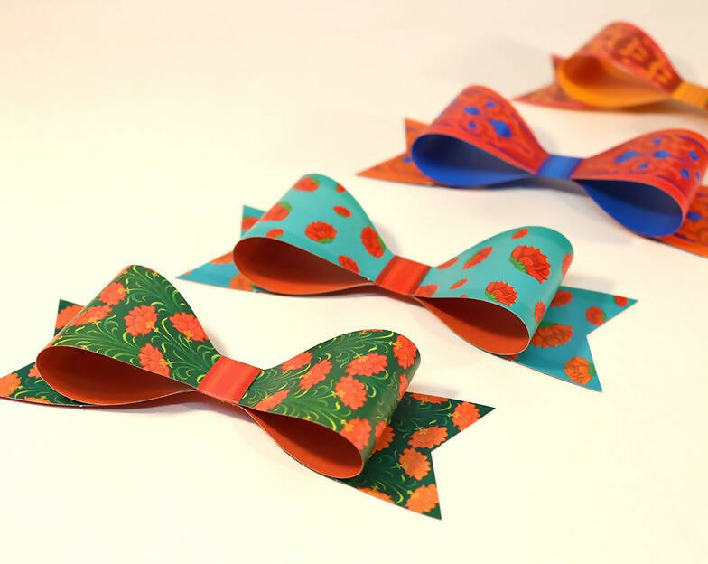 Set Of 12 Paper Bows For Gifts