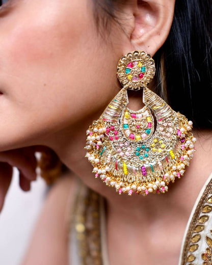 Mini Rang Sheeshpatti and Earrings Set