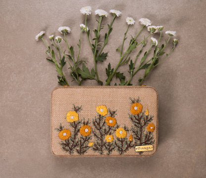 Buttercups Beige Box Clutch