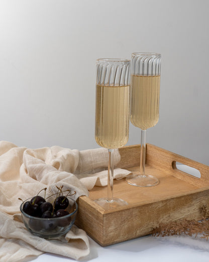 Fluted Champagne Glasses (Set of 2)