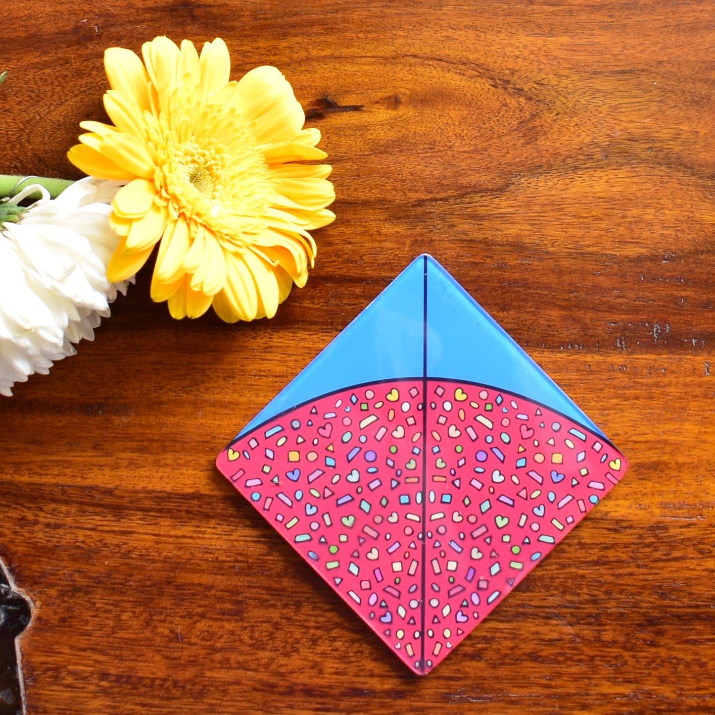 Blue Pink Patang | Coaster