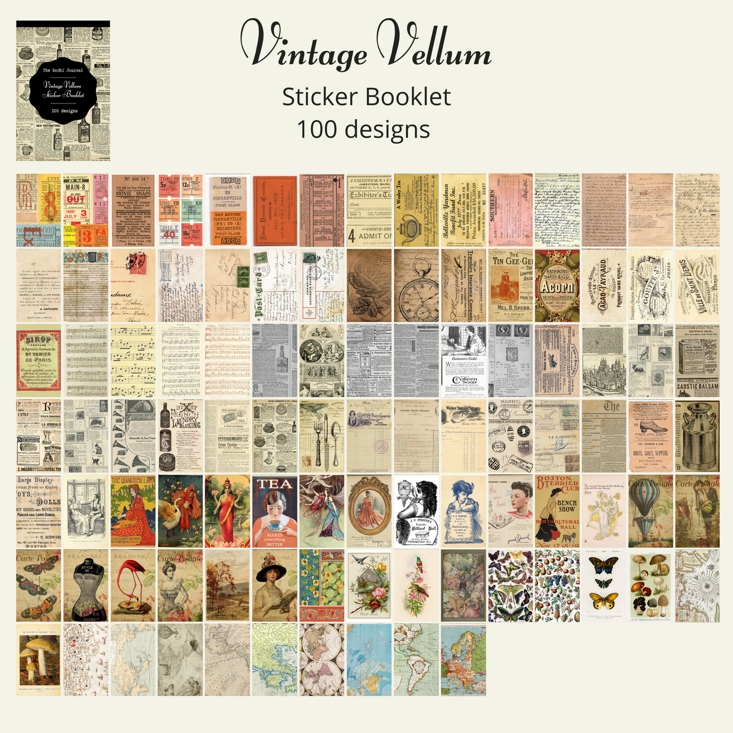 Vintage Vellum Sticker Booklet