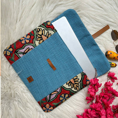 Tulip Teal Blue Laptop Sleeves