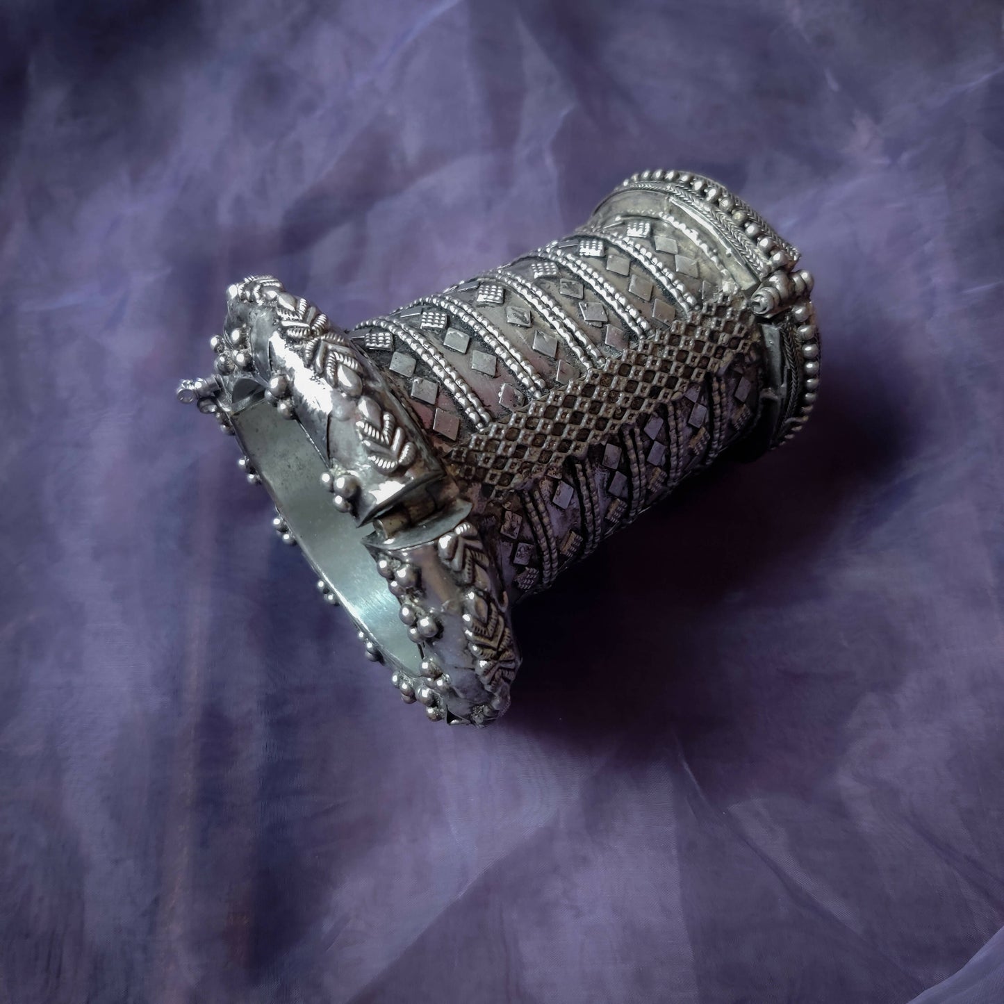 Silver Diamond Cuff