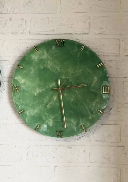 Jade Marble Clock