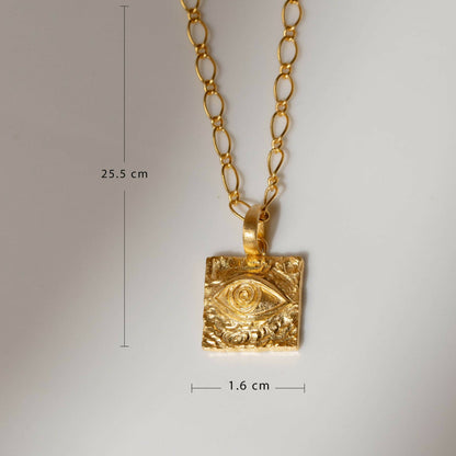 Nazar Locket Gold Neckchain