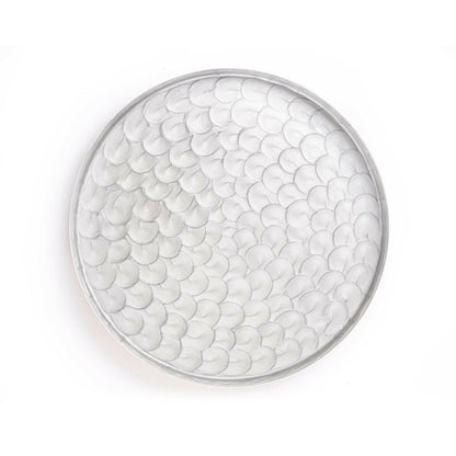 Tray Metal - Shell Grey Round