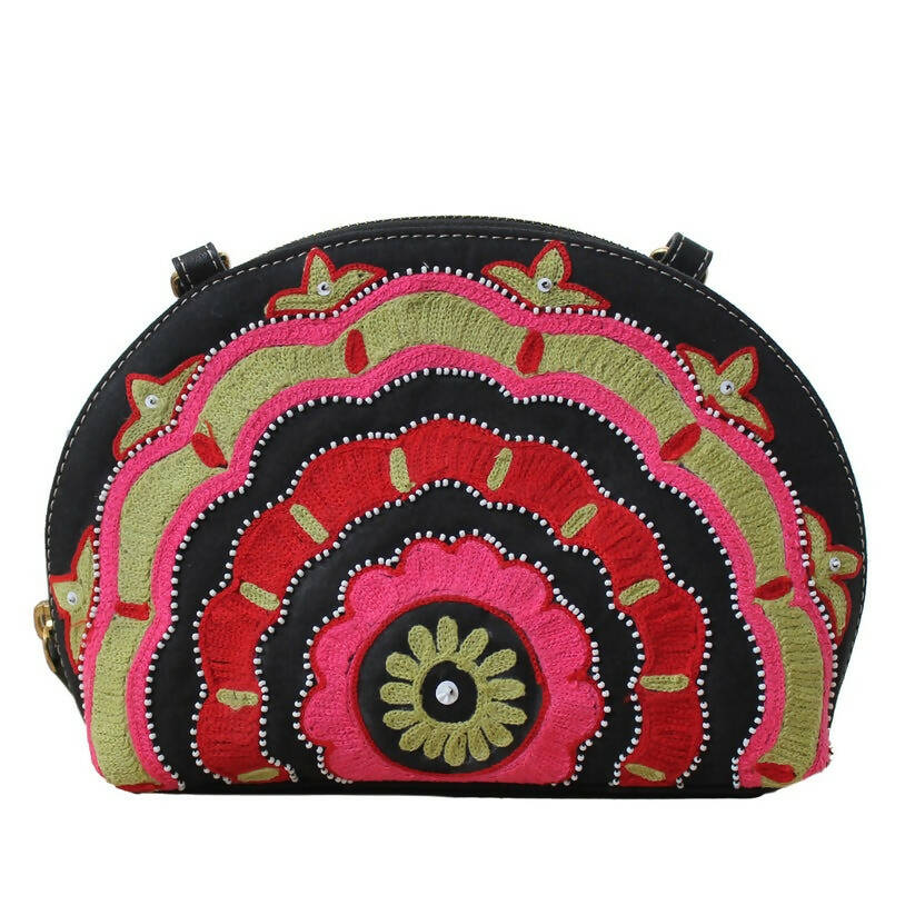 Black Half-Round Sling Bag