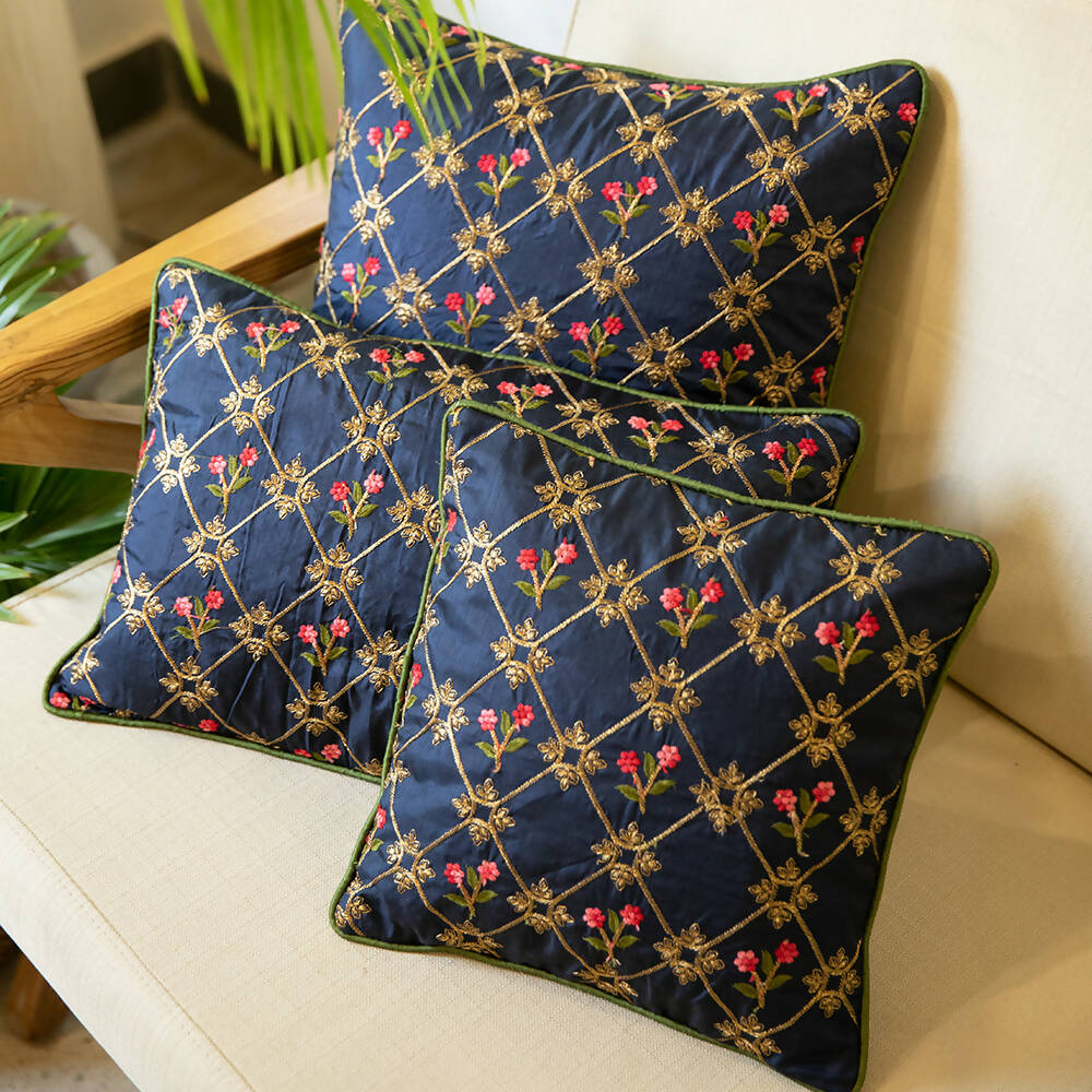 Amara All-Over Embroidered Cushion Cover